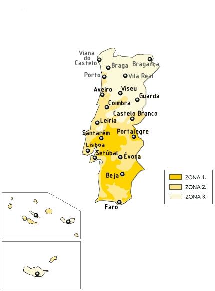 Mapa de zonas climáticas